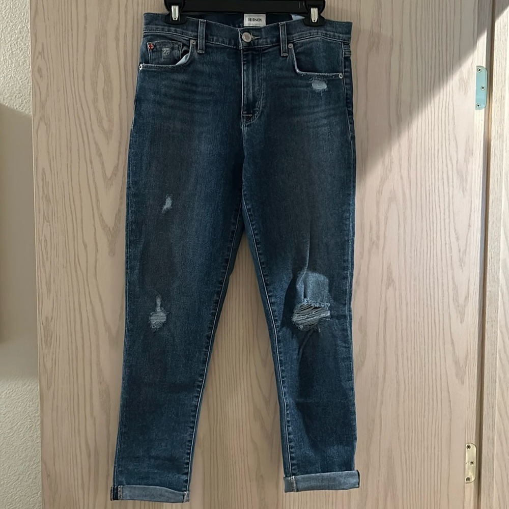 Hudson Natalie mid rise boyfriend crop jeans size 29